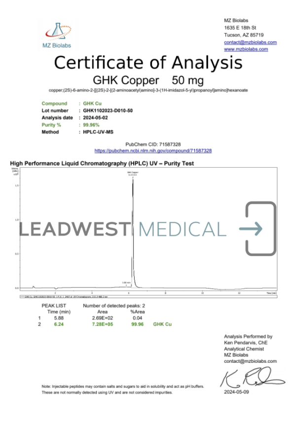 GHK-Cu (Lyophilized) - Image 2