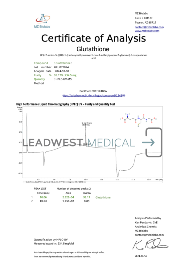 L-Glutathione – 200mg - Image 3