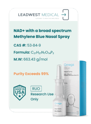 NAD+ with a broad spectrum Methylene Blue Nasal Spray